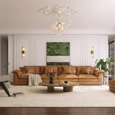 modern leather couch
